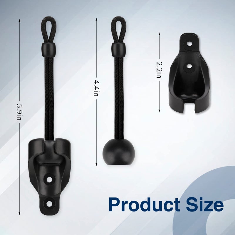 IVYSUN Sun Shade Replacement Parts Shade Tie Downs and End Cap with Ring Kit Reinforced End Cap Weather Resistance Compatible with Coolaroo Exterior Roller Shade Outdoor Blinds(Black 2 Set) - Image 5